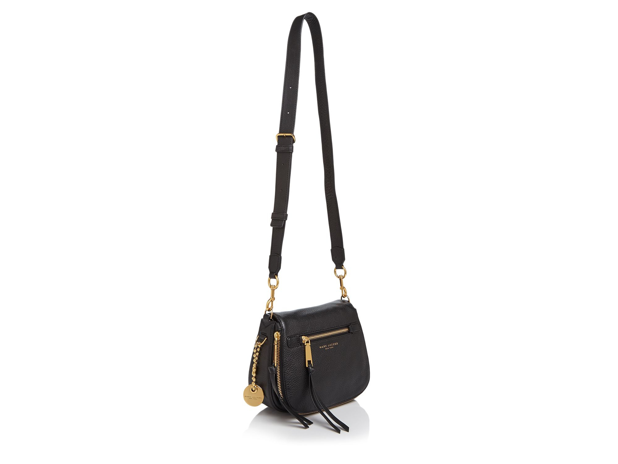 Marc Jacobs Black Recruit Small Nomad Leather Saddle Bag
