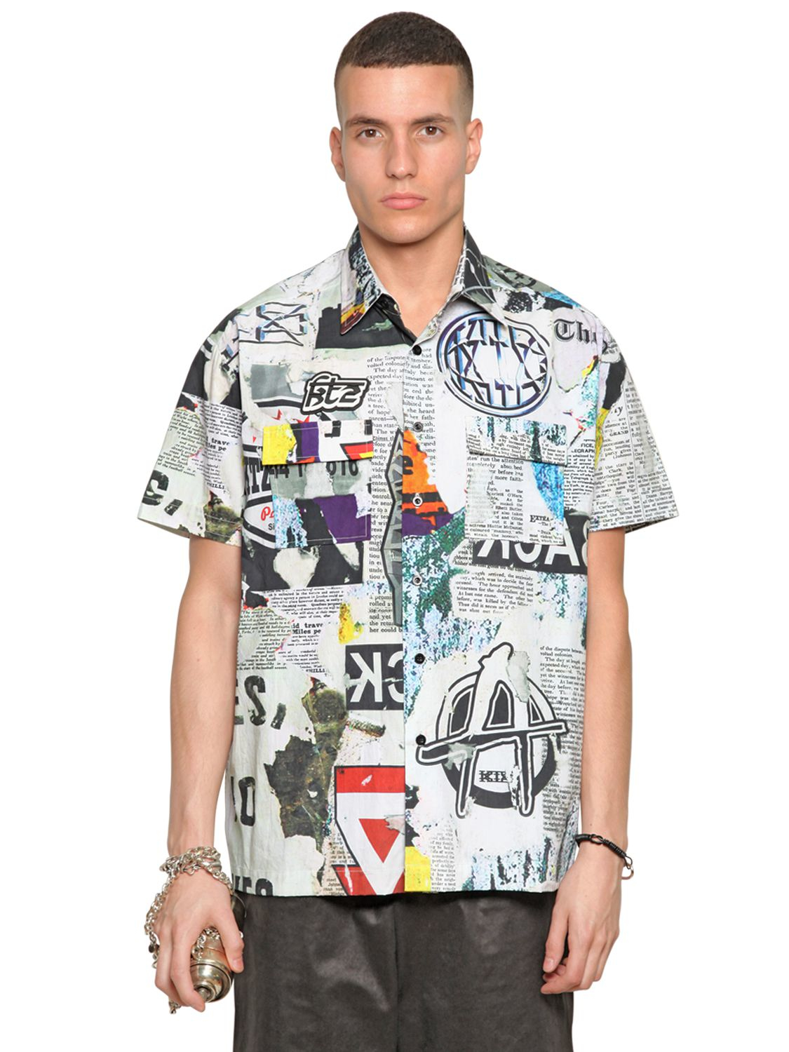 Ktz 'newspaper' Print Shirt for Men Save 53 Lyst