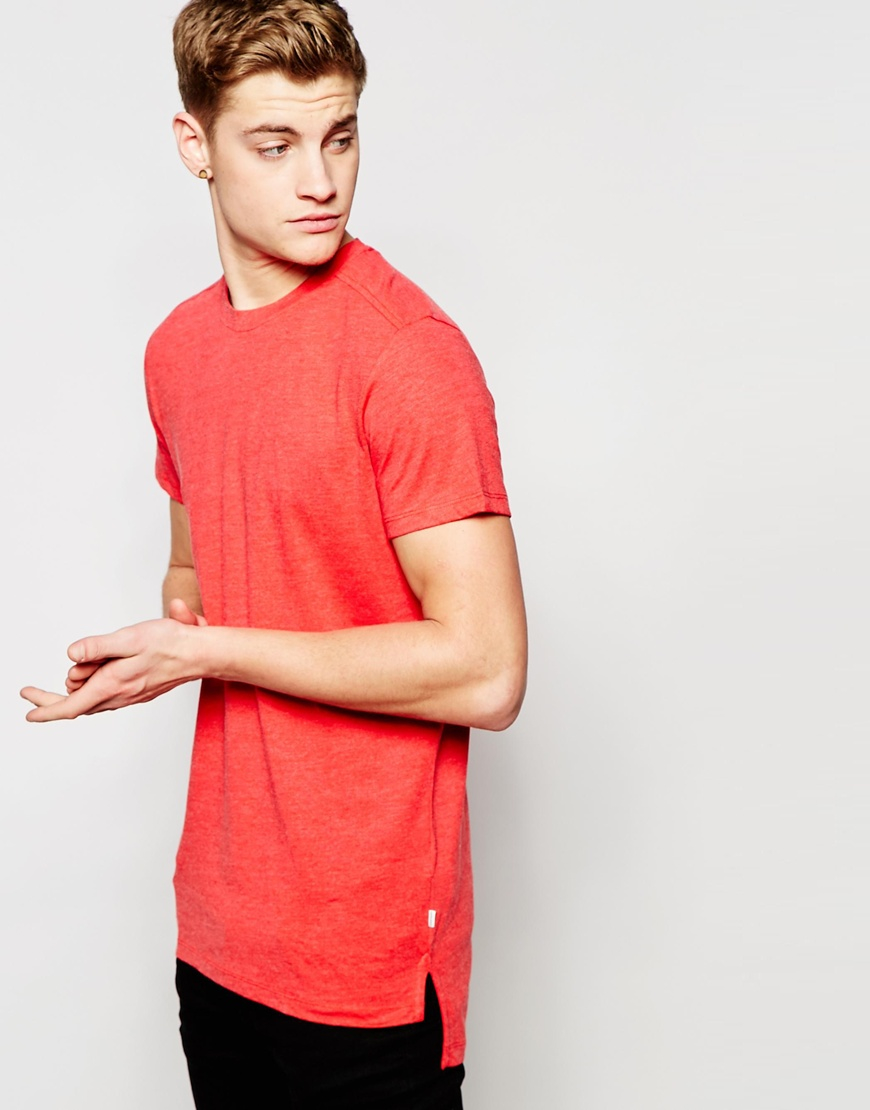 red longline t shirt