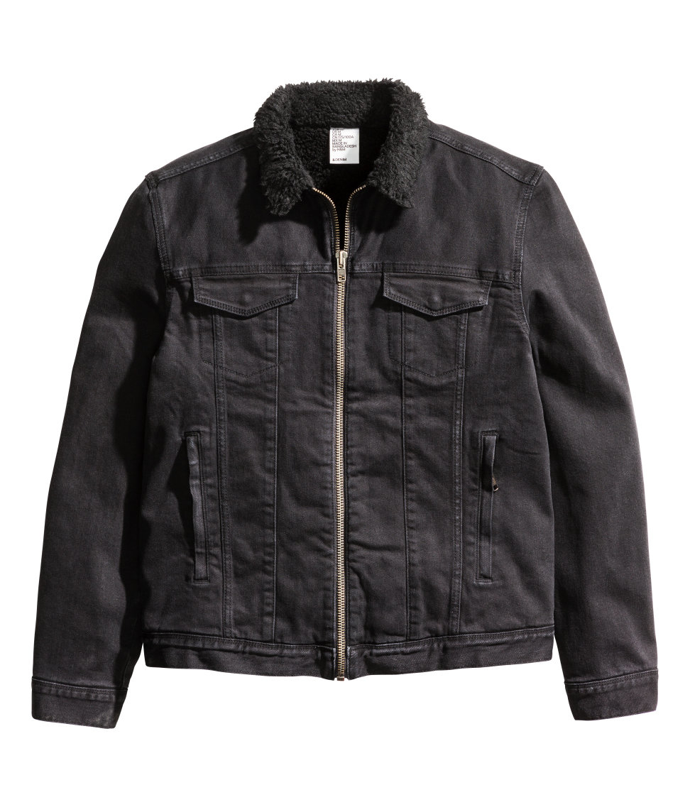 h&m black jacket mens