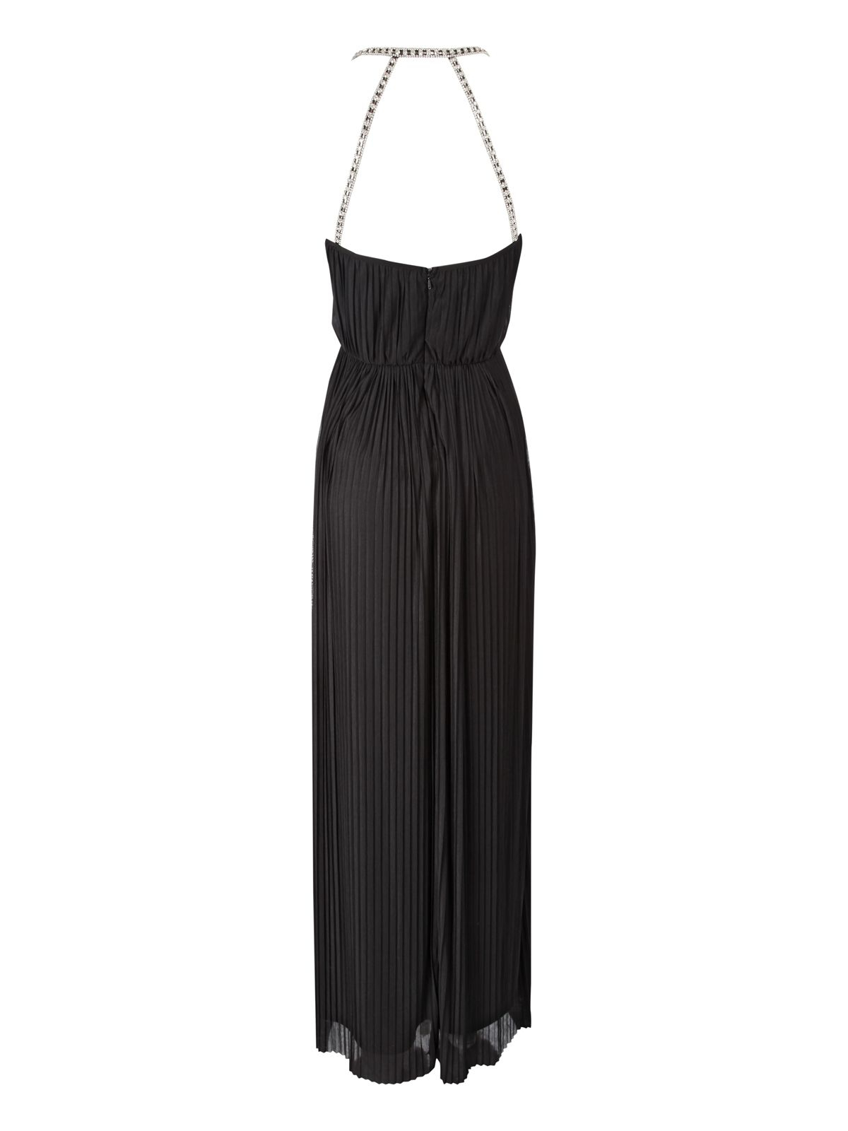 Jane norman Diamante Strap Maxi Dress in Black | Lyst