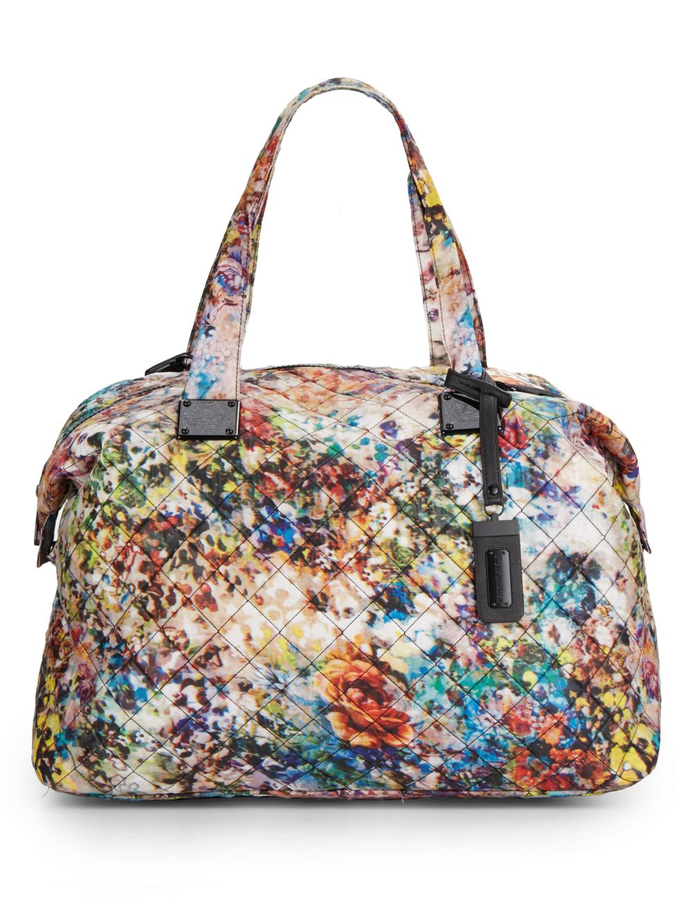 Lyst - Steve Madden Quilted Floral-print Duffle Bag in White