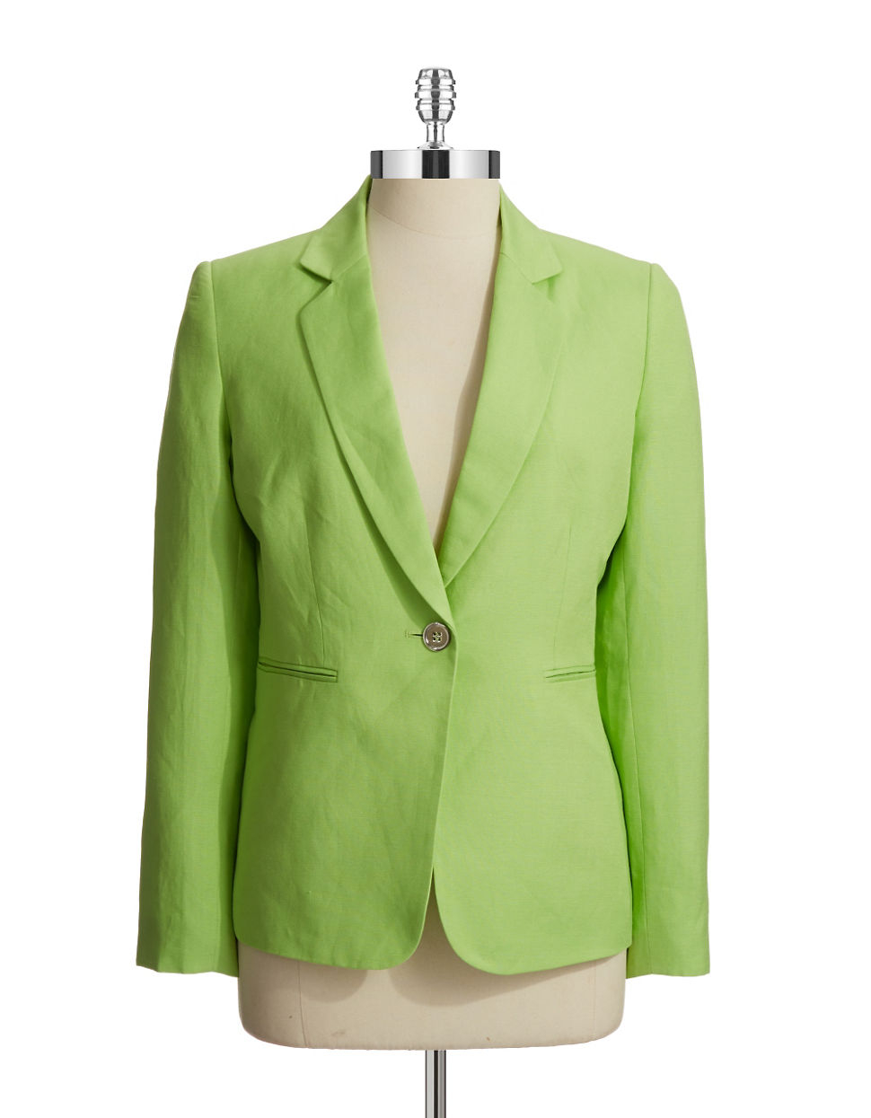 Tahari Linenblend Blazer in Green Lyst
