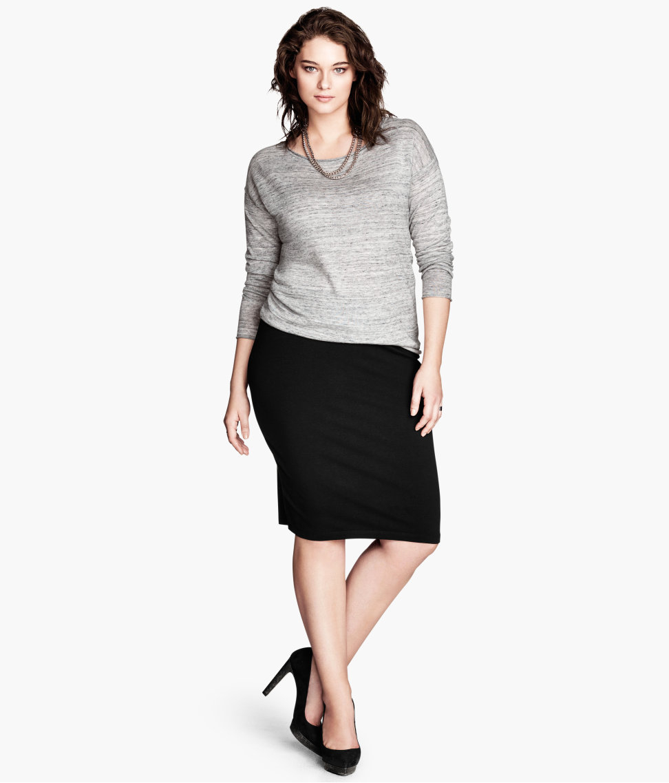 H&m Pencil Skirt in Black Lyst