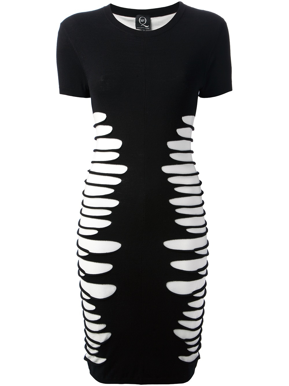 Lyst - Mcq Ripped Dress in Black