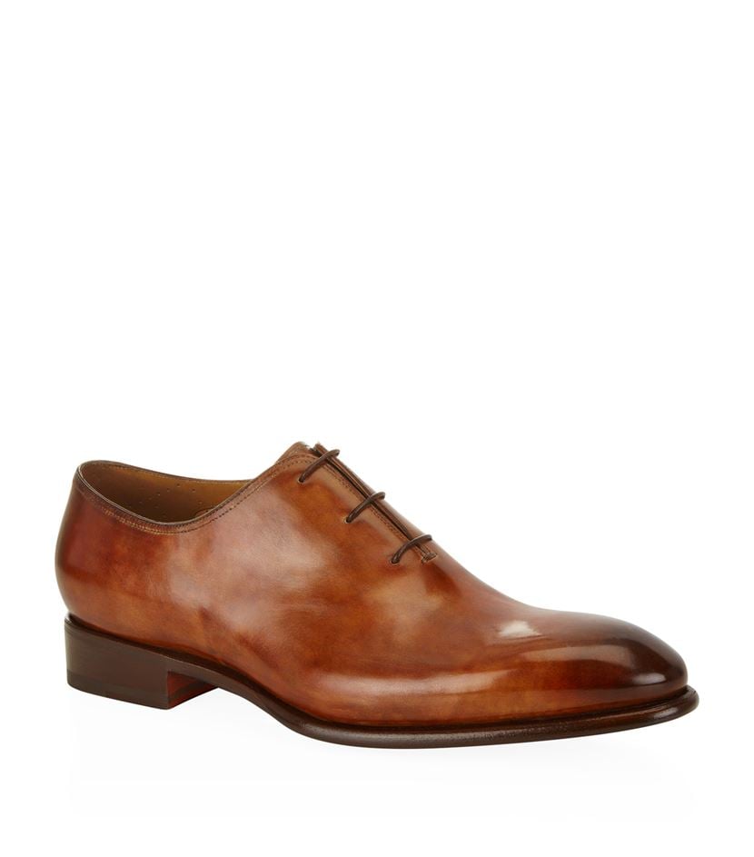 Santoni Carter Whole Cut Oxford Shoe in Brown for Men | Lyst