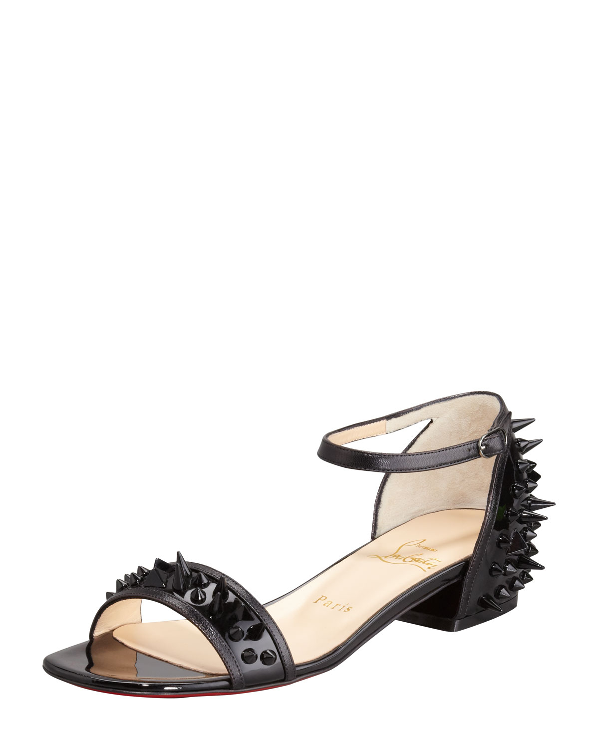 christian louboutin so spike leather sandals
