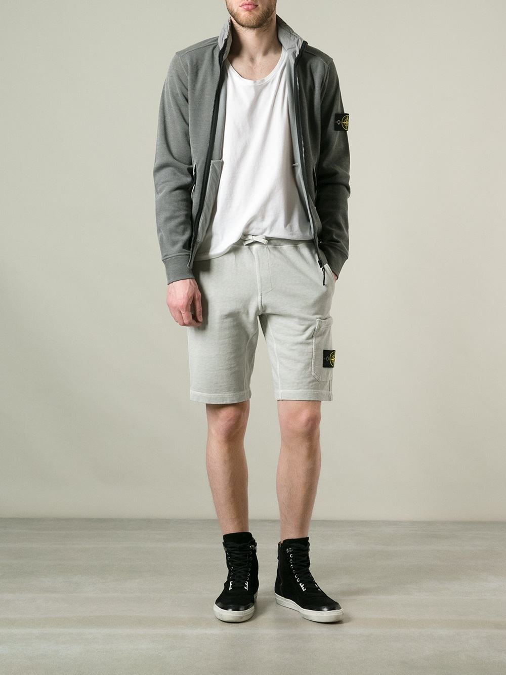 Stone Island Track Shorts in Grey (Gray) for Men Lyst