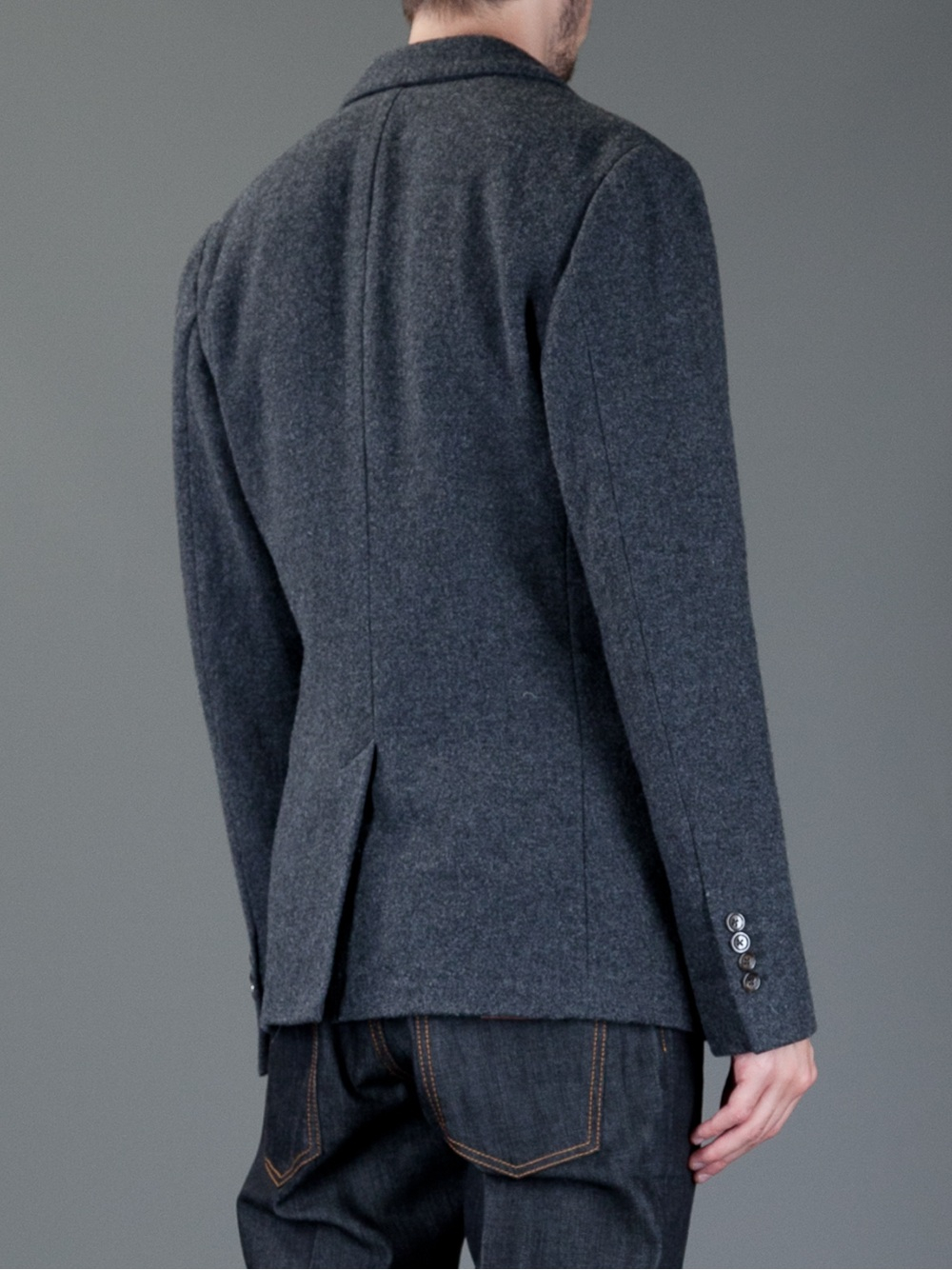 Dolce & Gabbana Crested Wool Blazer in Grey (Gray) for Men Lyst