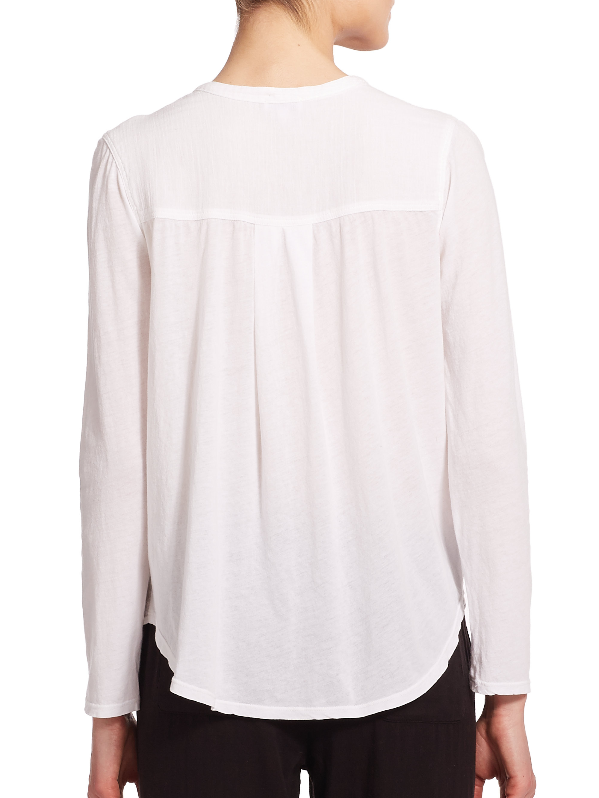 white gauze blouse ladies
