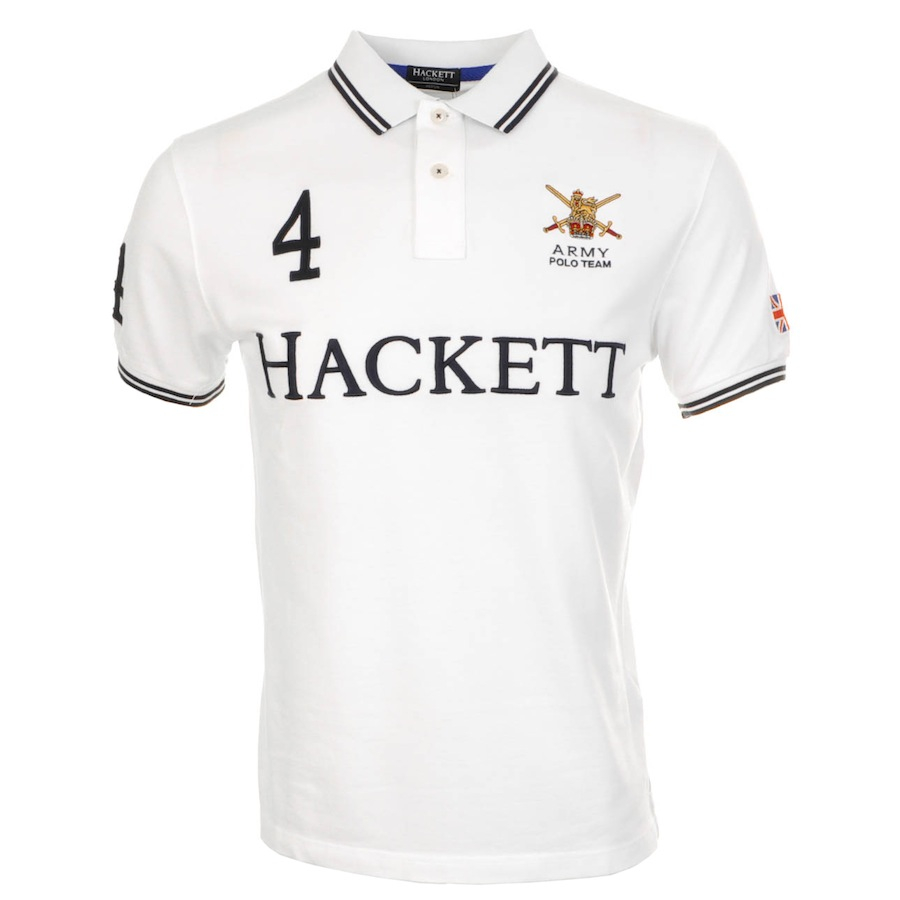 Hackett Cotton London Army Polo Team Polo T Shirt in White for Men Lyst
