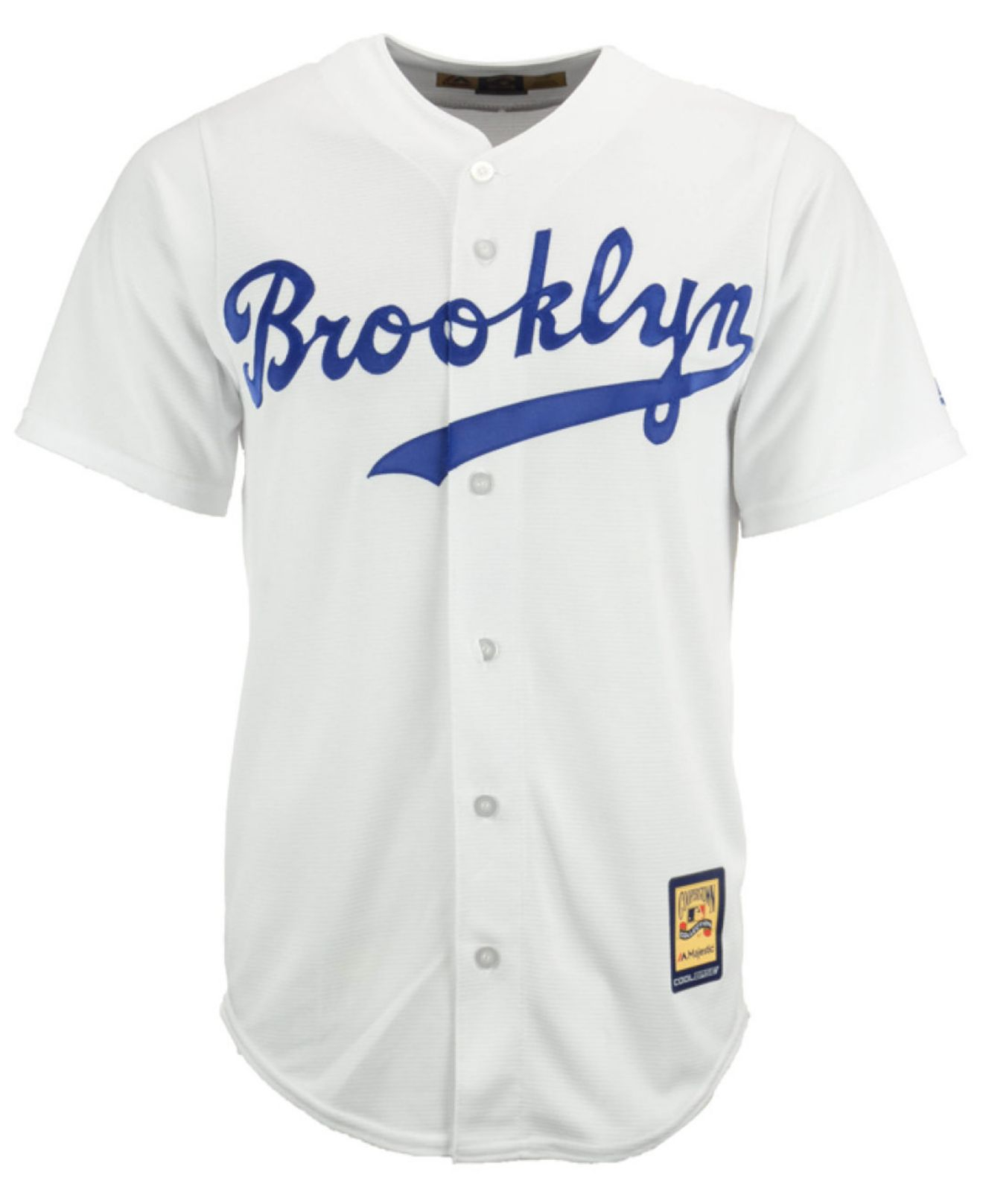 Majestic Men's Jackie Robinson Brooklyn Dodgers Cooperstown Replica Jersey  in White for Men