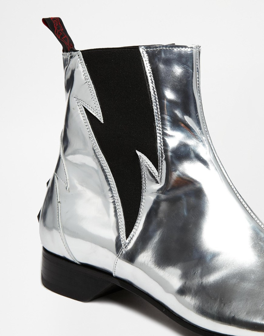Jeffery West Lightning Chelsea Boots in Metallic for Men | Lyst