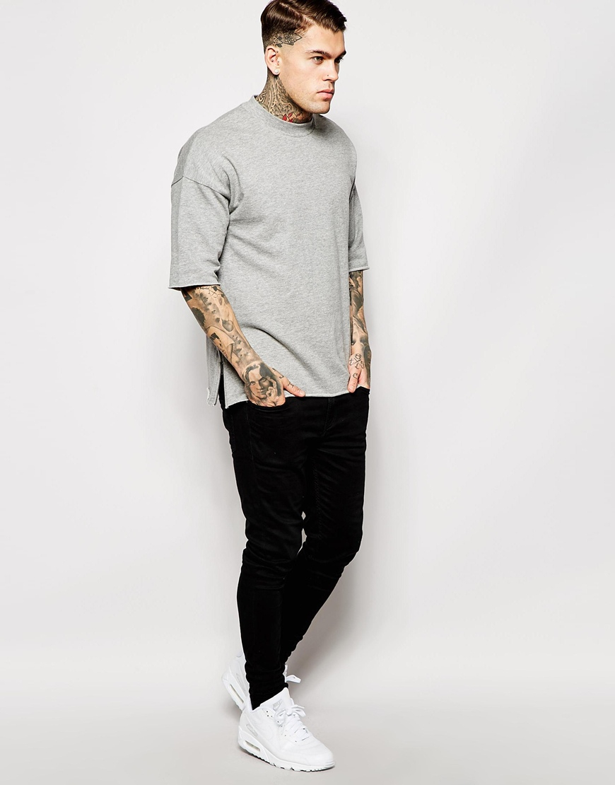 oversized short sleeve sweatshirt mens