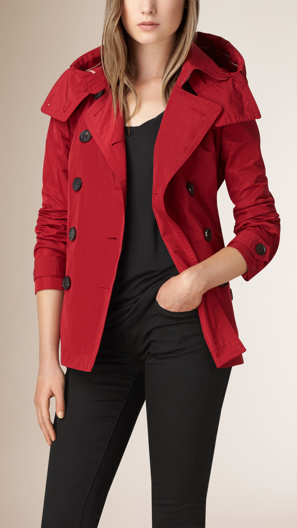 burberry red trench