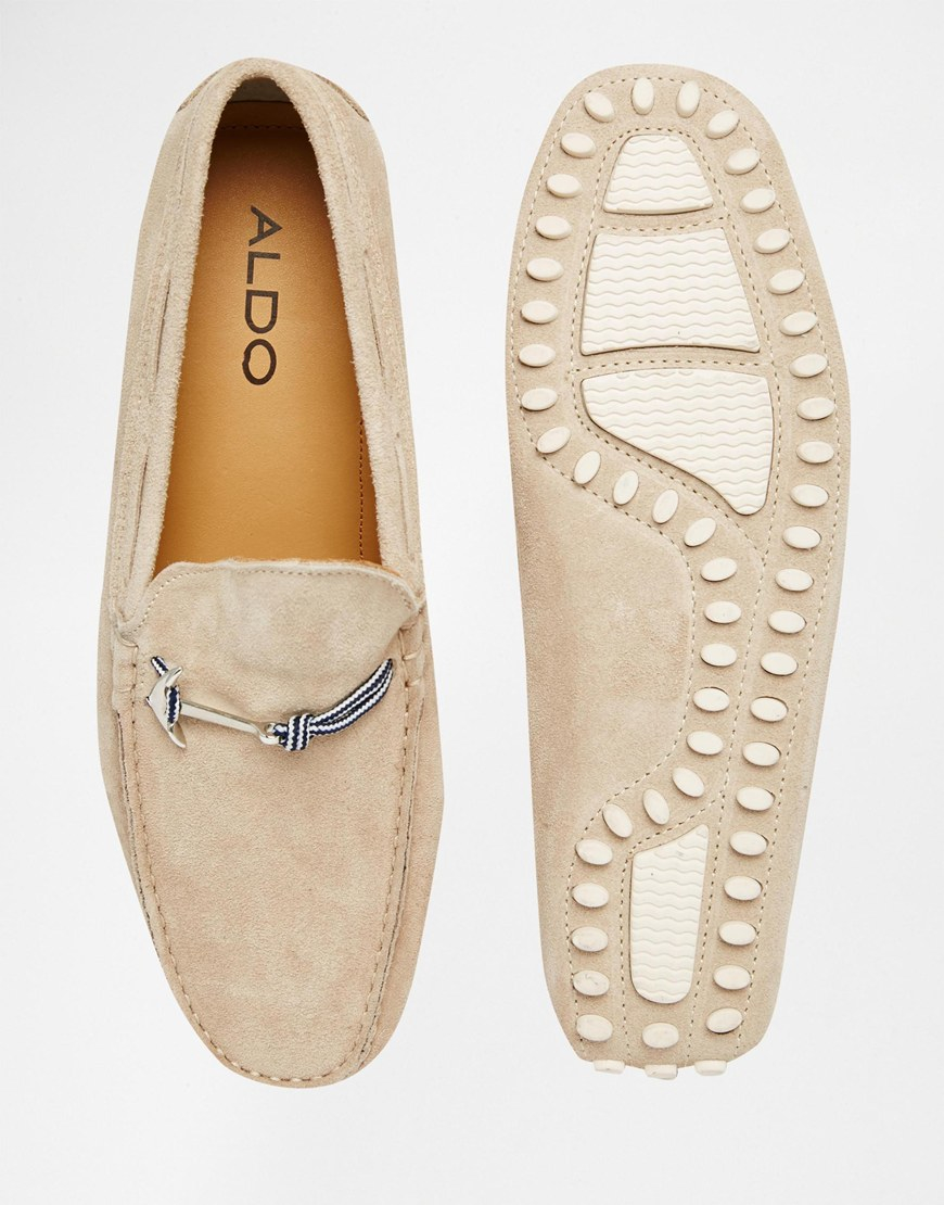 ALDO Zurlo Suede Driving Shoe in Beige (Natural) for Men