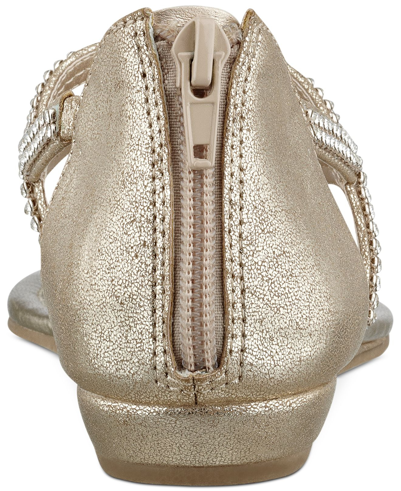 guess gold flat sandals