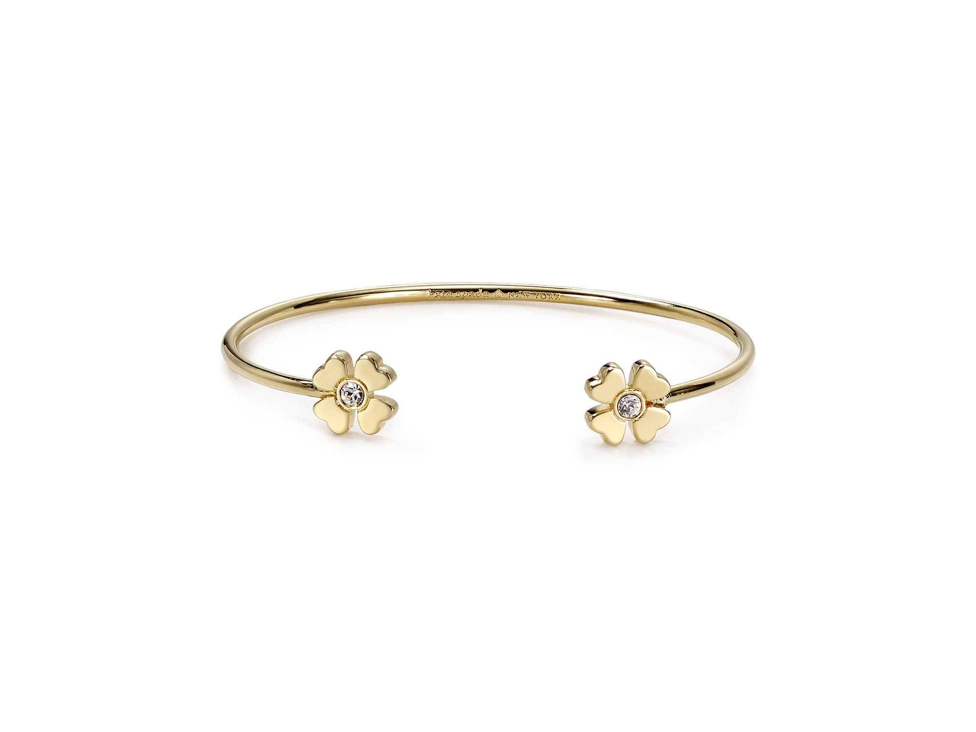 Kate Spade Four Leaf Clover Bangle in Gold (Metallic) Lyst
