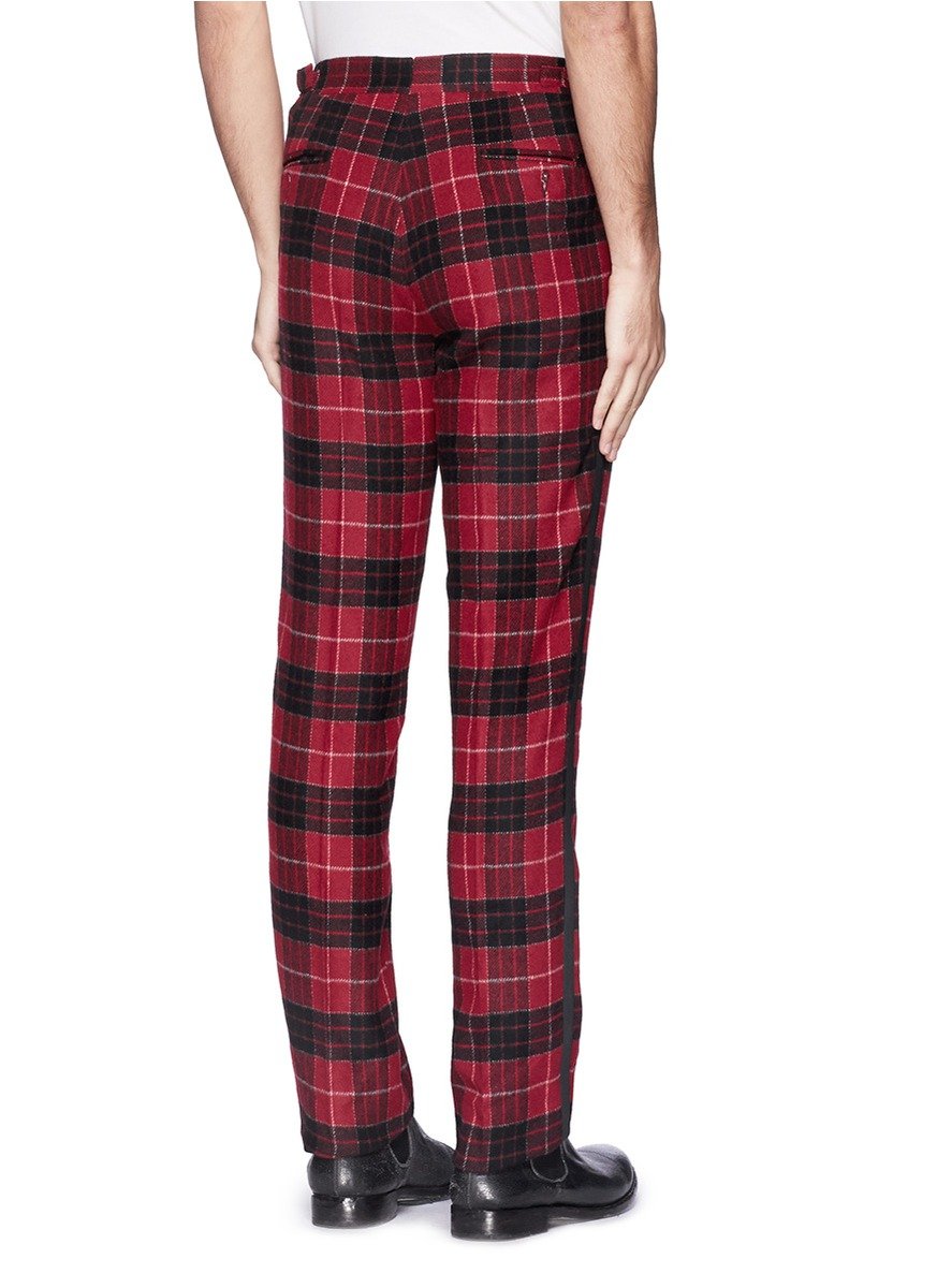 Ovadia And Sons Tartan Plaid Flannel Pants in Red for Men - Lyst