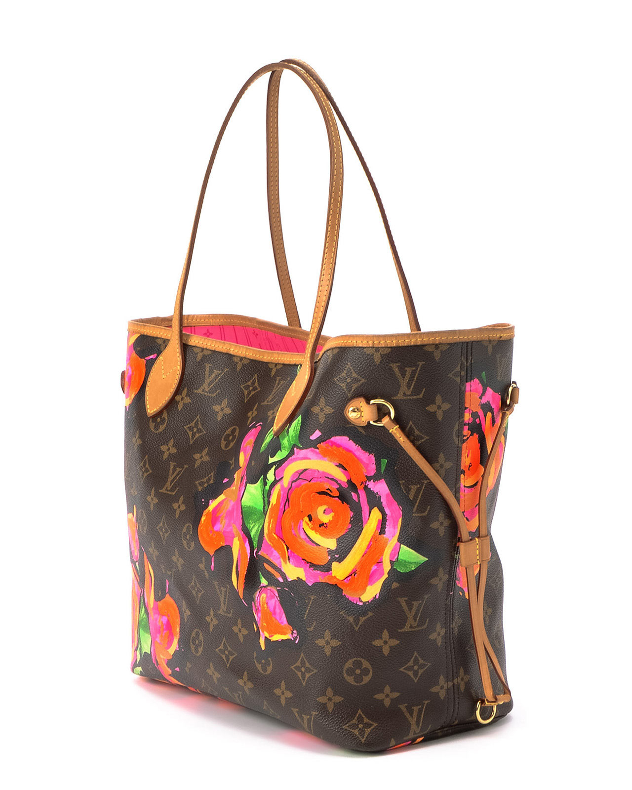 Lyst - Louis Vuitton Monogram Roses Neverfull Mm Tote