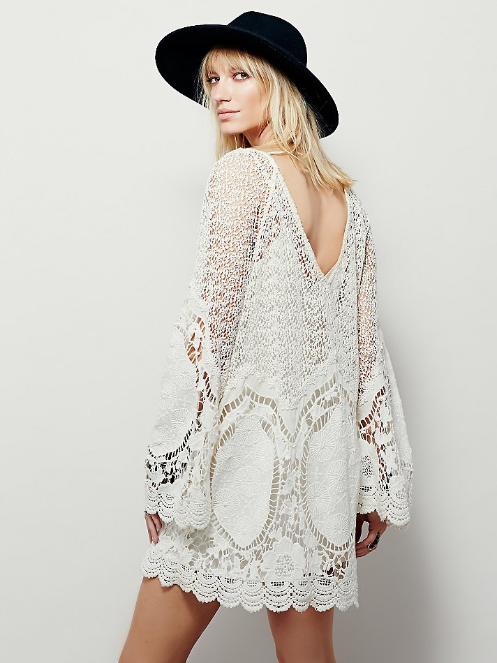 Free People Cotton Nikki Amore Dress in Ivory (White) - Lyst