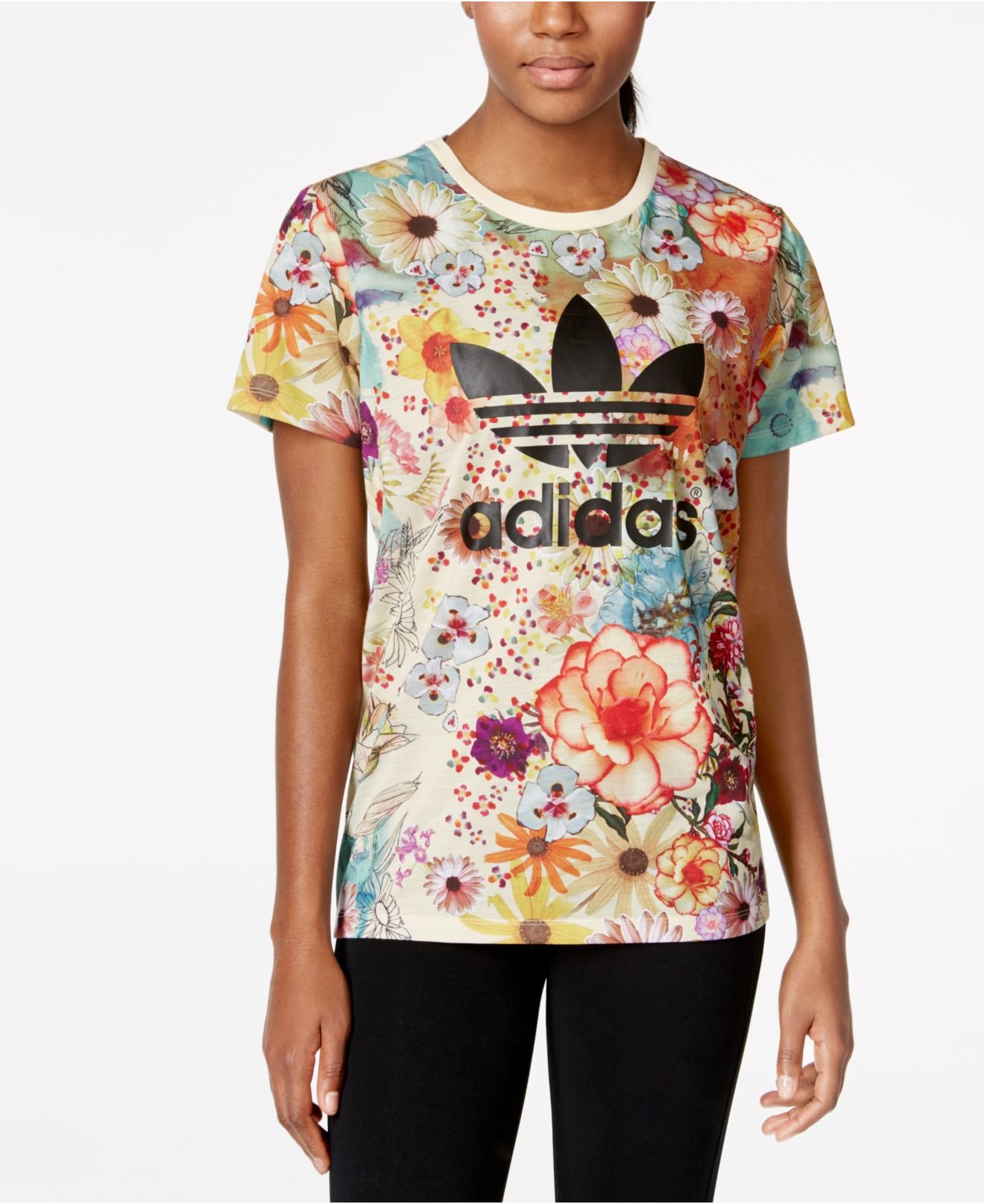 adidas flower t shirt 