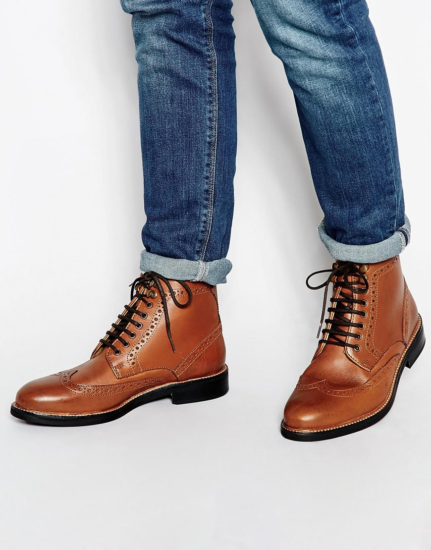 asos mens brogue boots
