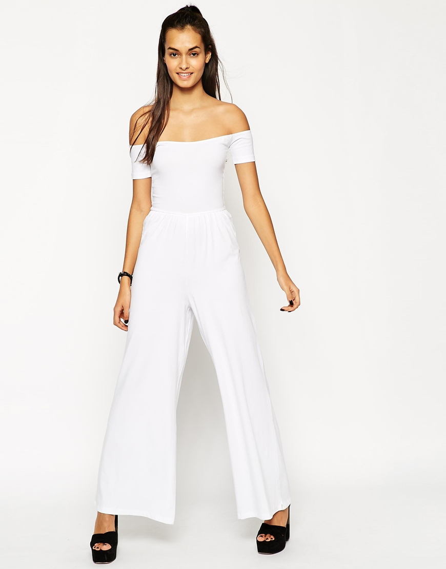 bardot jumpsuit white