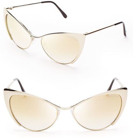 Gold cat eye sunglasses tom ford #6