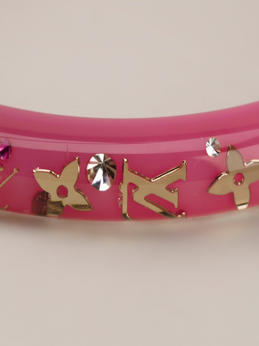 Louis Vuitton Gold Logo Bracelet in Pink & Purple (Pink) - Lyst