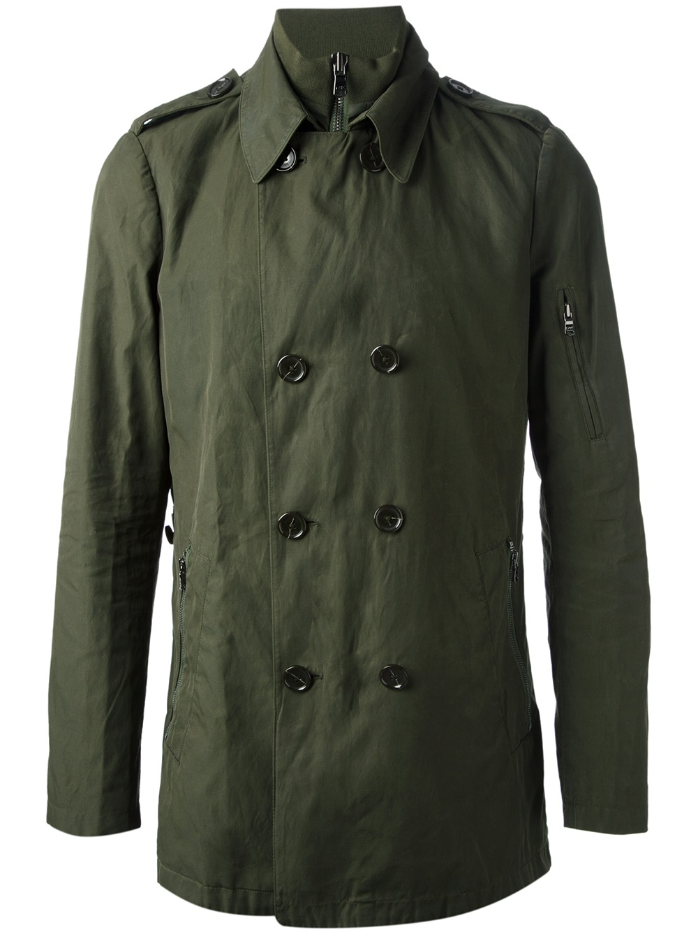 Michael Kors Military Trench Coat in Green for Men Lyst