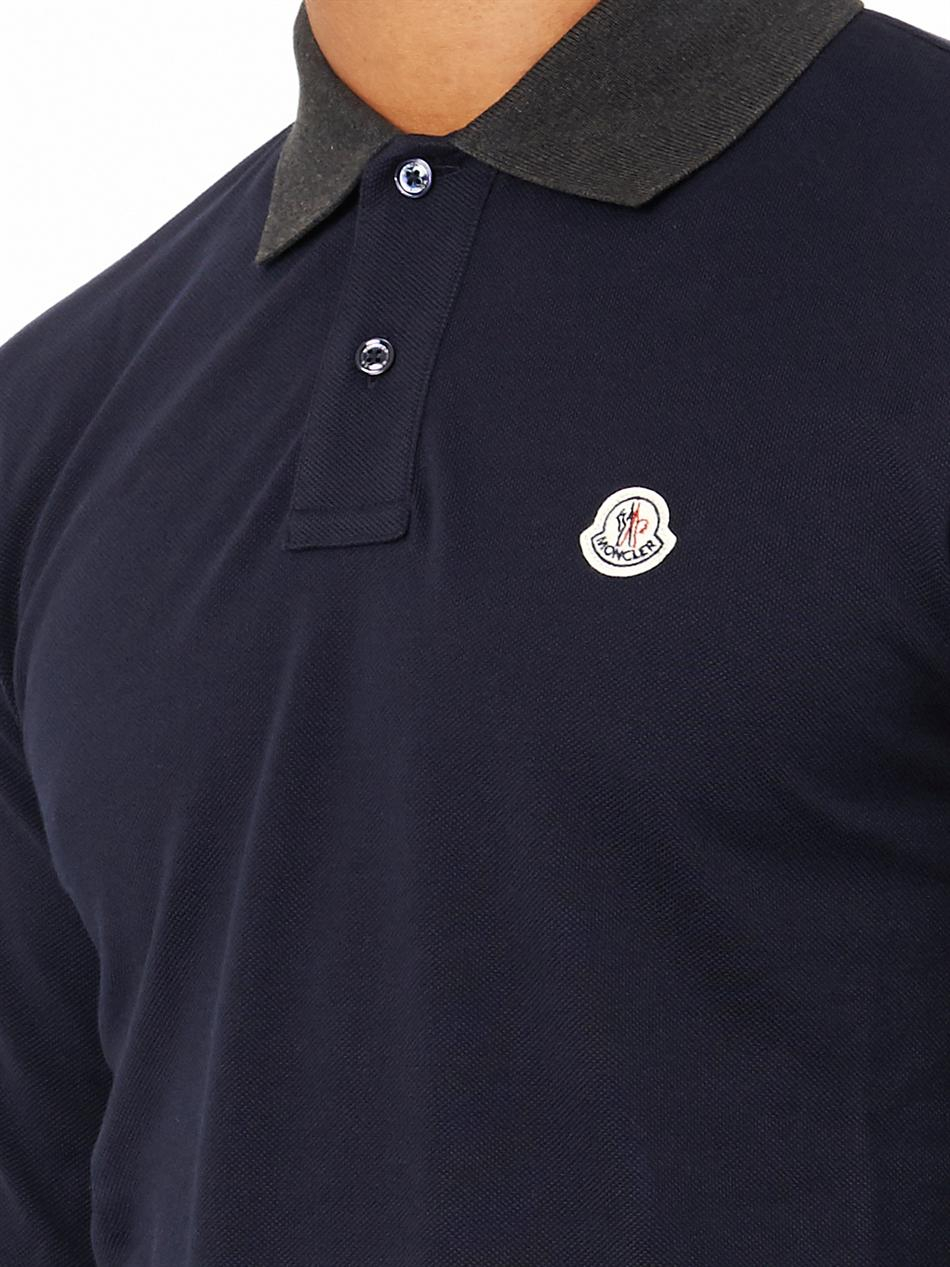 moncler long sleeve polo mens