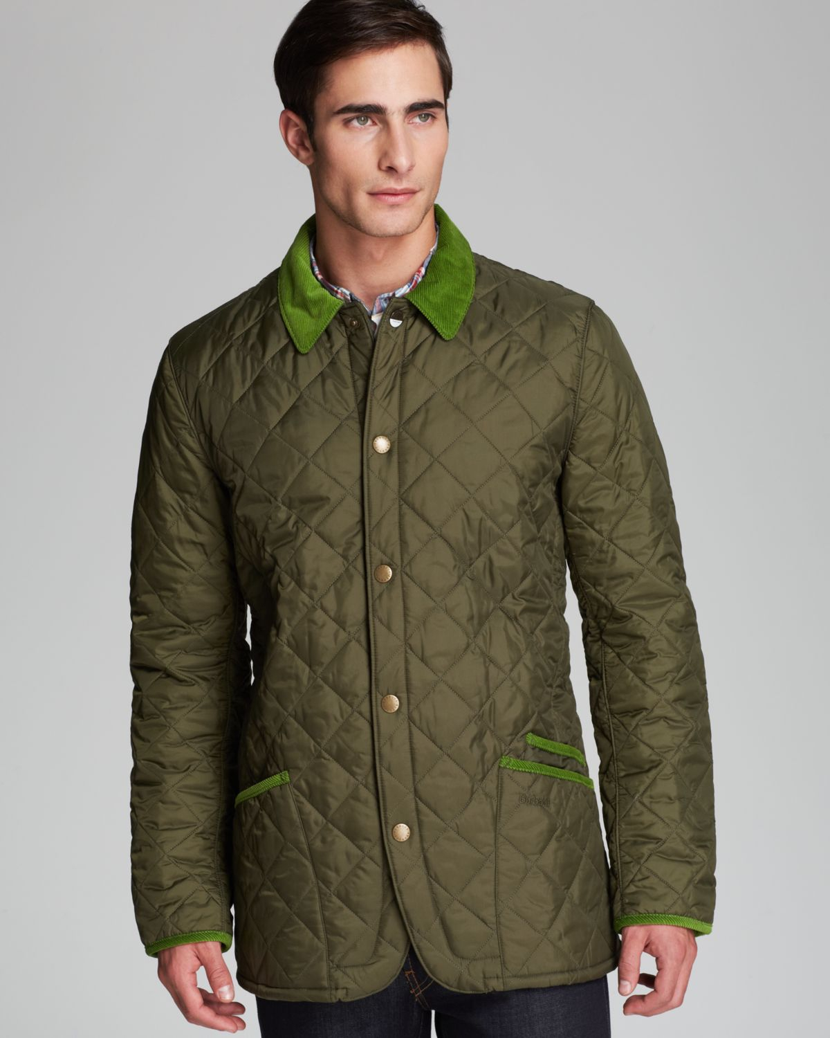 Barbour Pantone Collection Chip Diamond Quilted Jacket in Olive (Green ...
