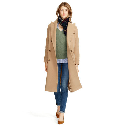 Polo Ralph Lauren Camel Hair Coat in Brown | Lyst