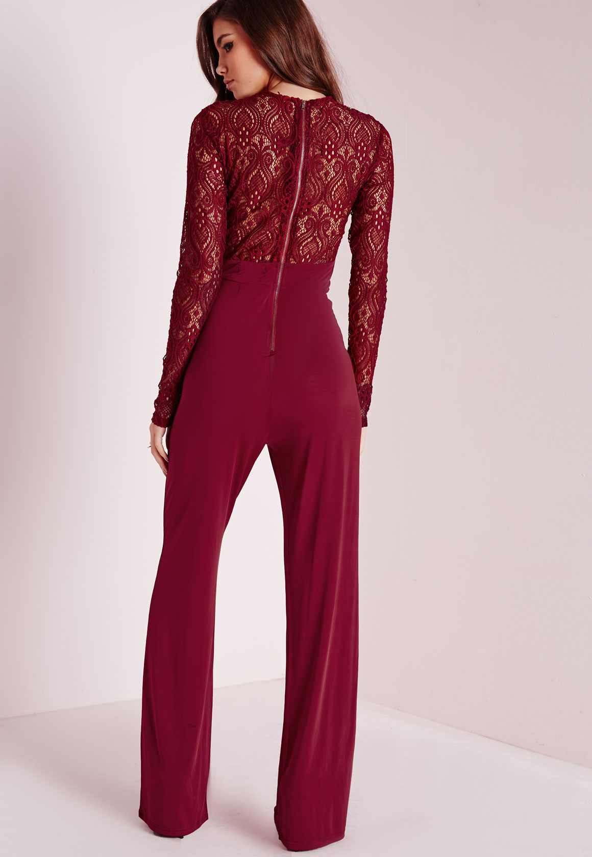 burgundy jumpsuit uk