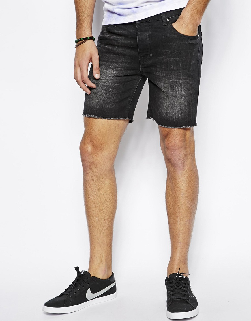 mens denim shorts