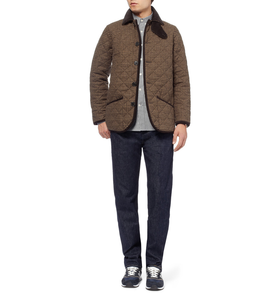 Mackintosh Waverly Prince Of Wales Check Quilted Wool Jacket in