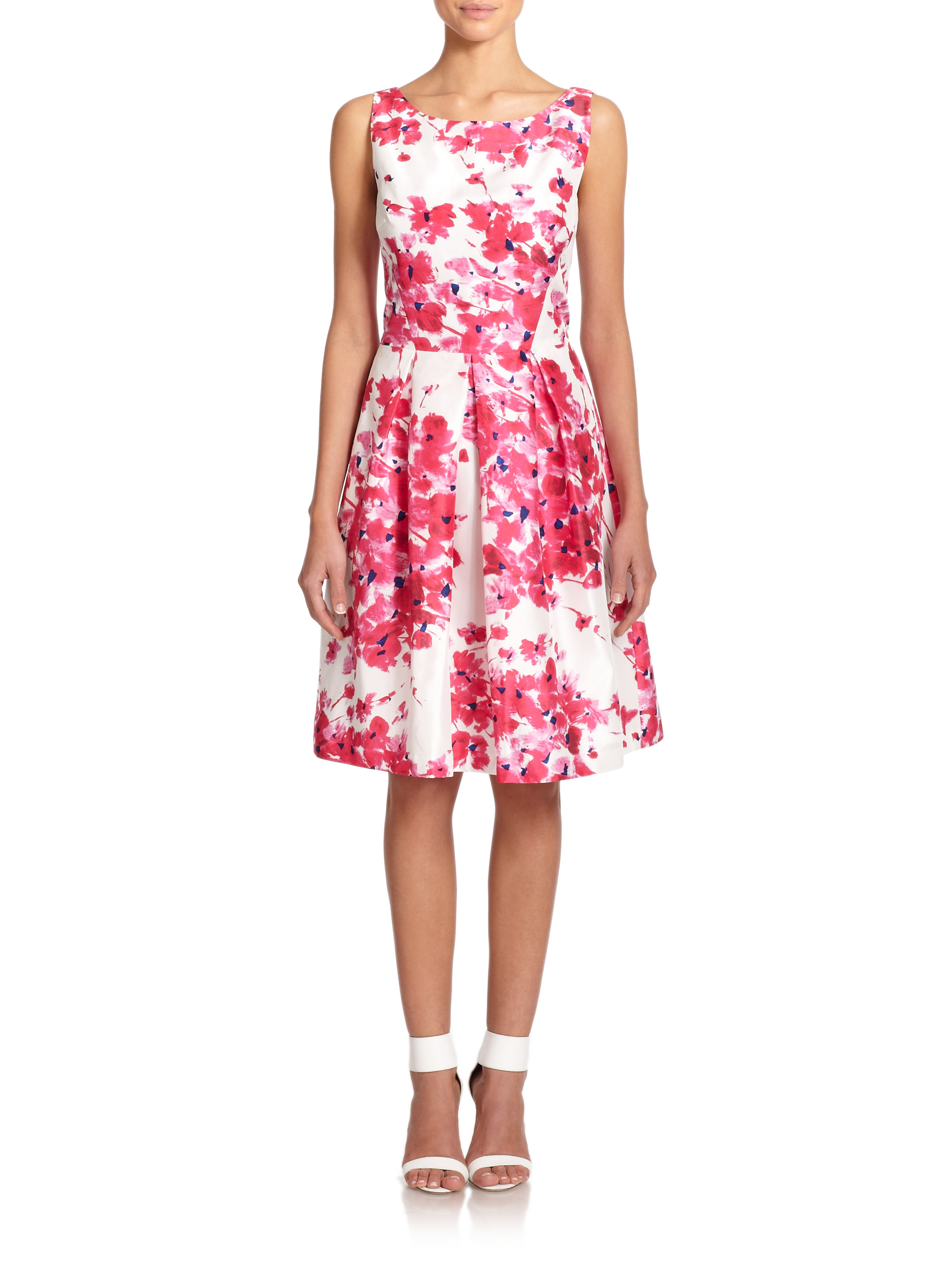 unger duiponi floral print dress in pink lyst unger duiponi floral print dress in pink lyst