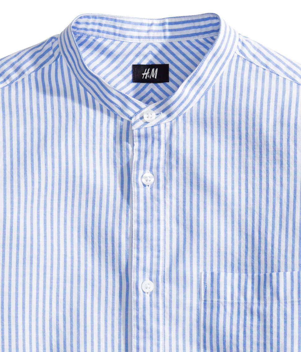 h&m mandarin collar shirt
