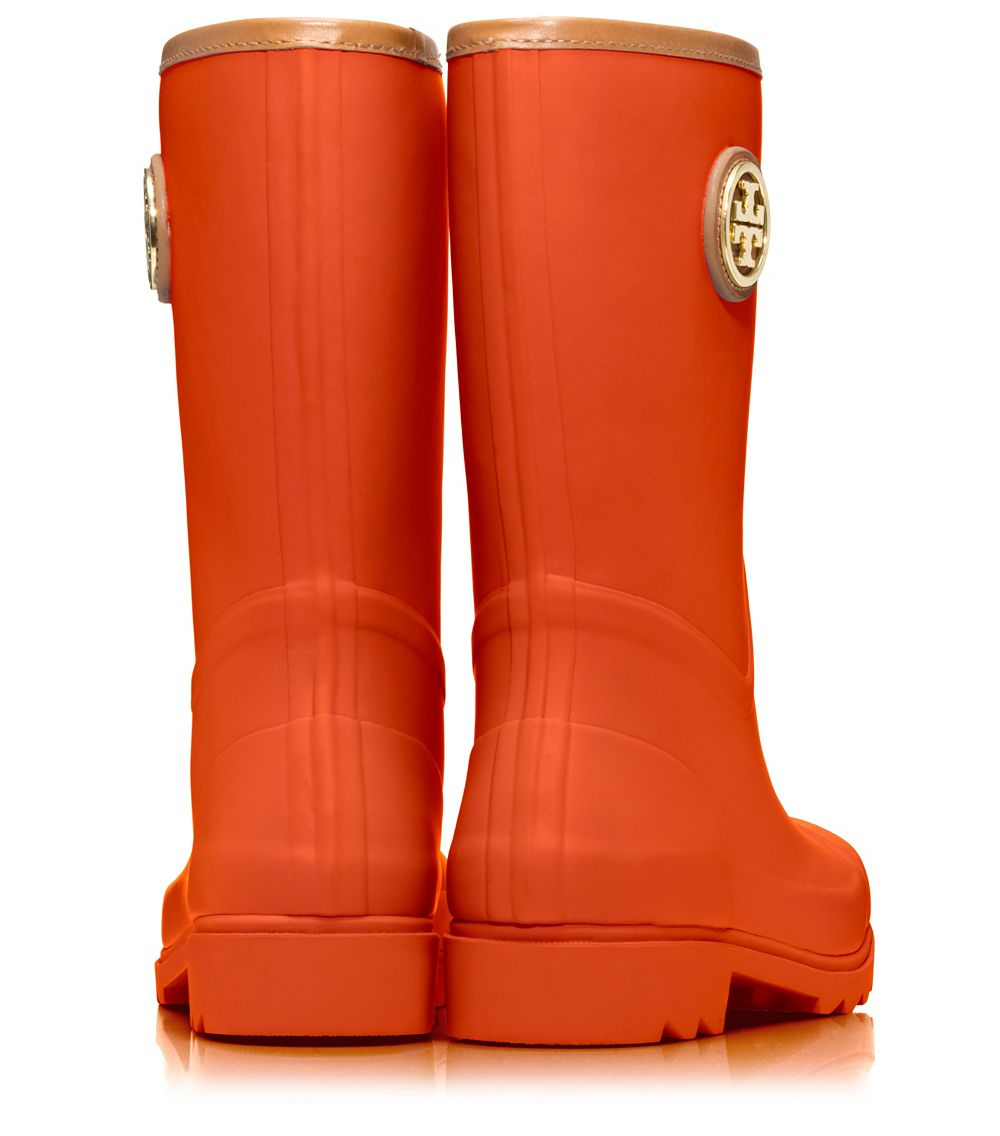 Lyst Tory Burch Maureen Rain Boot in Orange