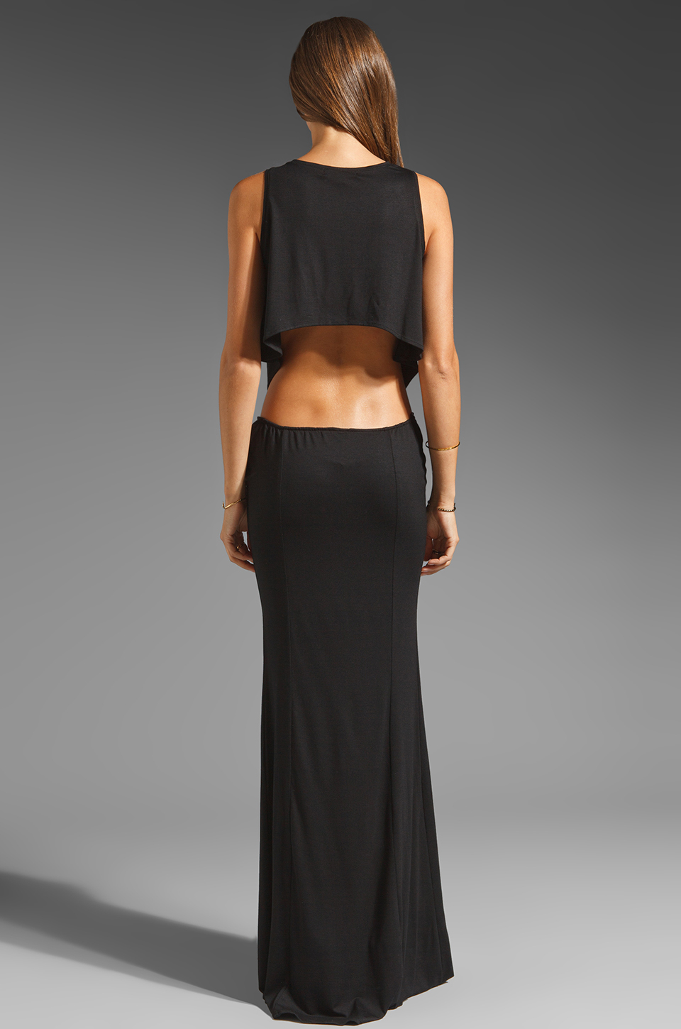 Boulee Cruz Open Back Maxi Dress in Black - Lyst