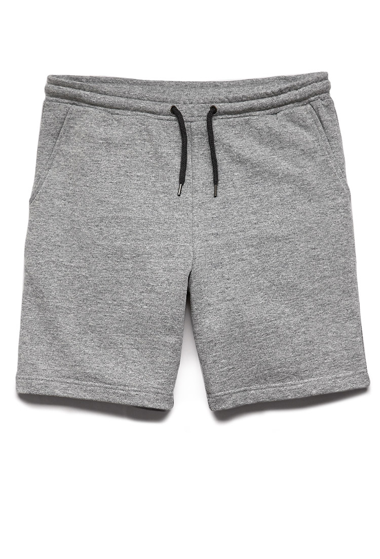 Forever 21 Cotton-blend Drawstring Shorts in Gray for Men | Lyst