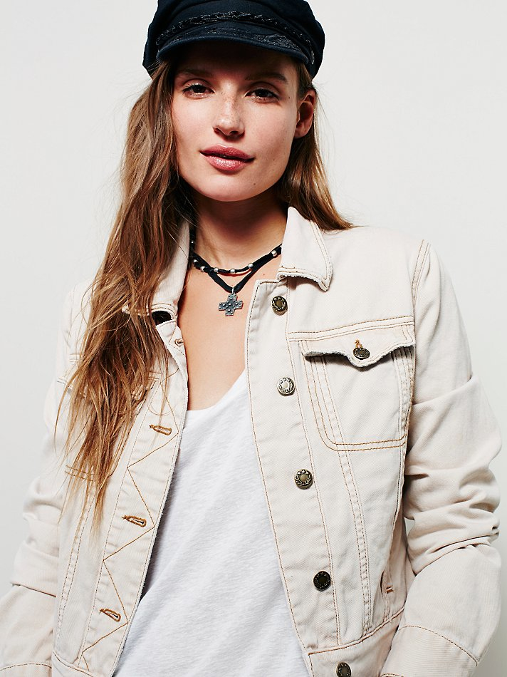 Free People Fitted Denim Jacket in Wash a (Natural) Lyst