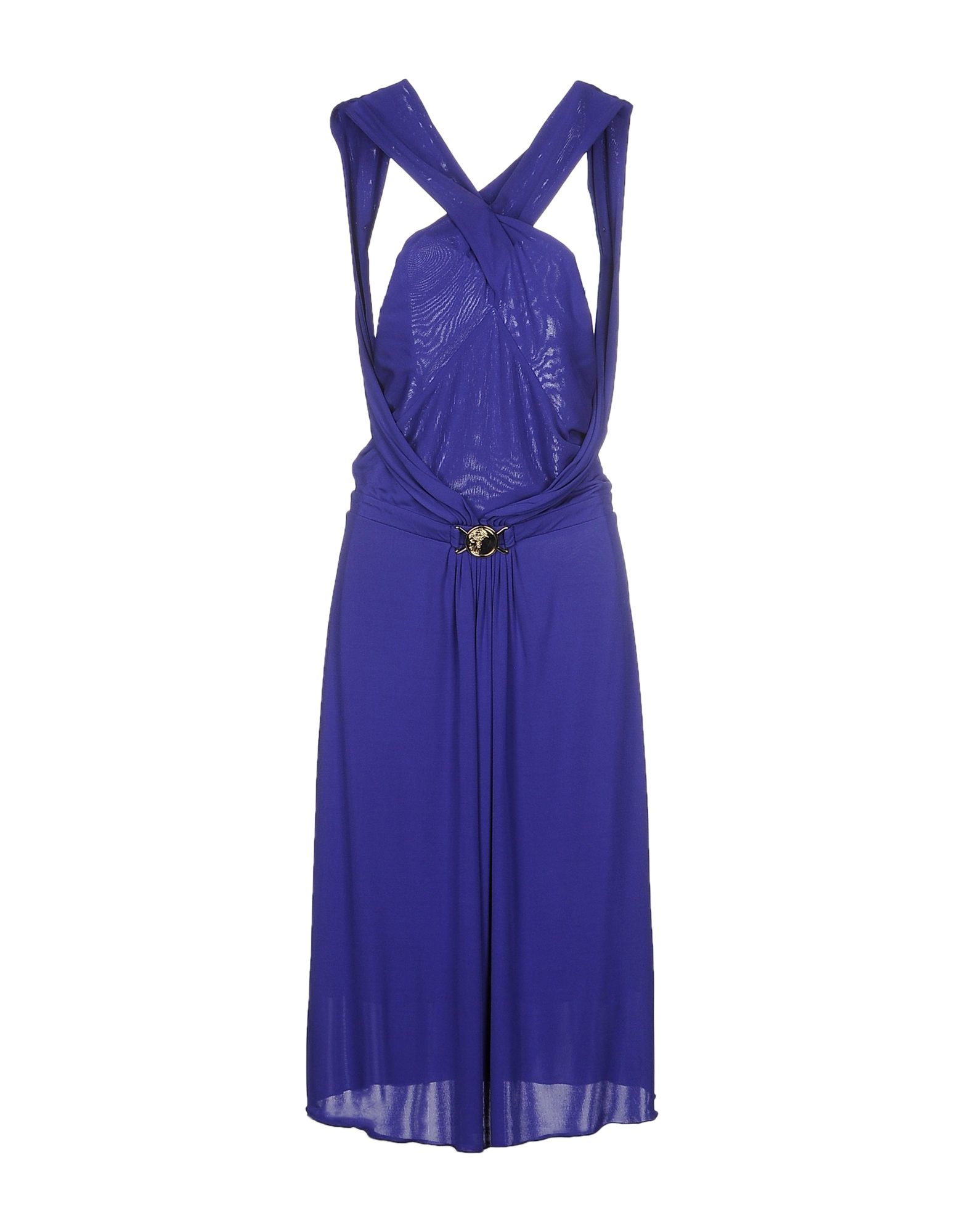 Versace Kneelength Dress in Purple Lyst