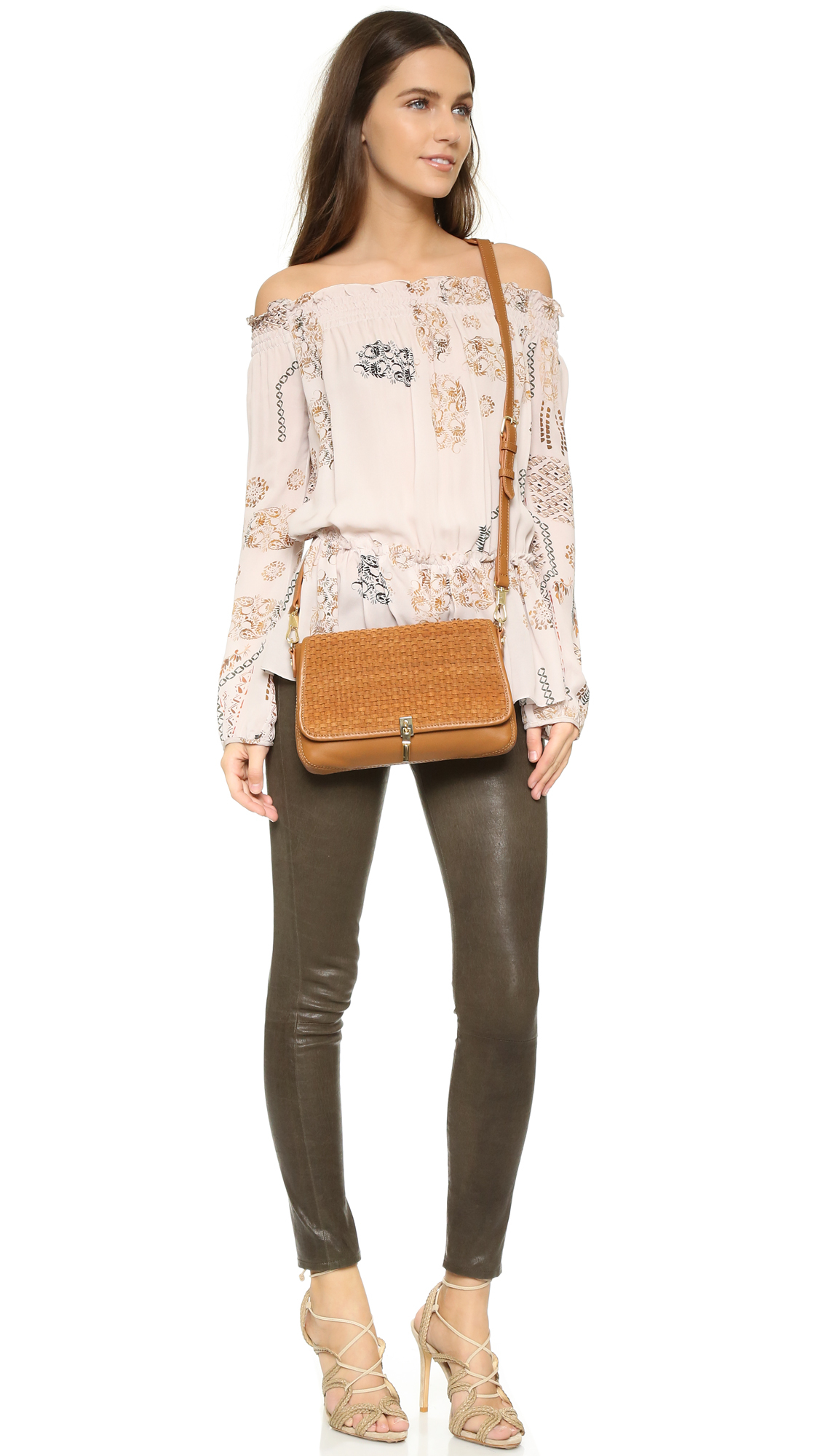 Lyst Elizabeth And James Cynnie Mini Cross Body Bag In Brown Gallery