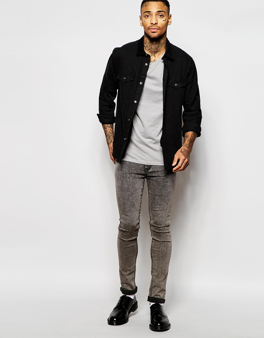 denim overshirt mens