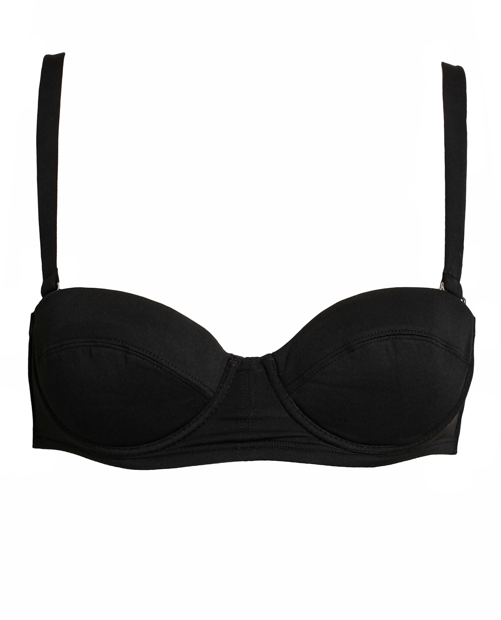 black balconette bikini