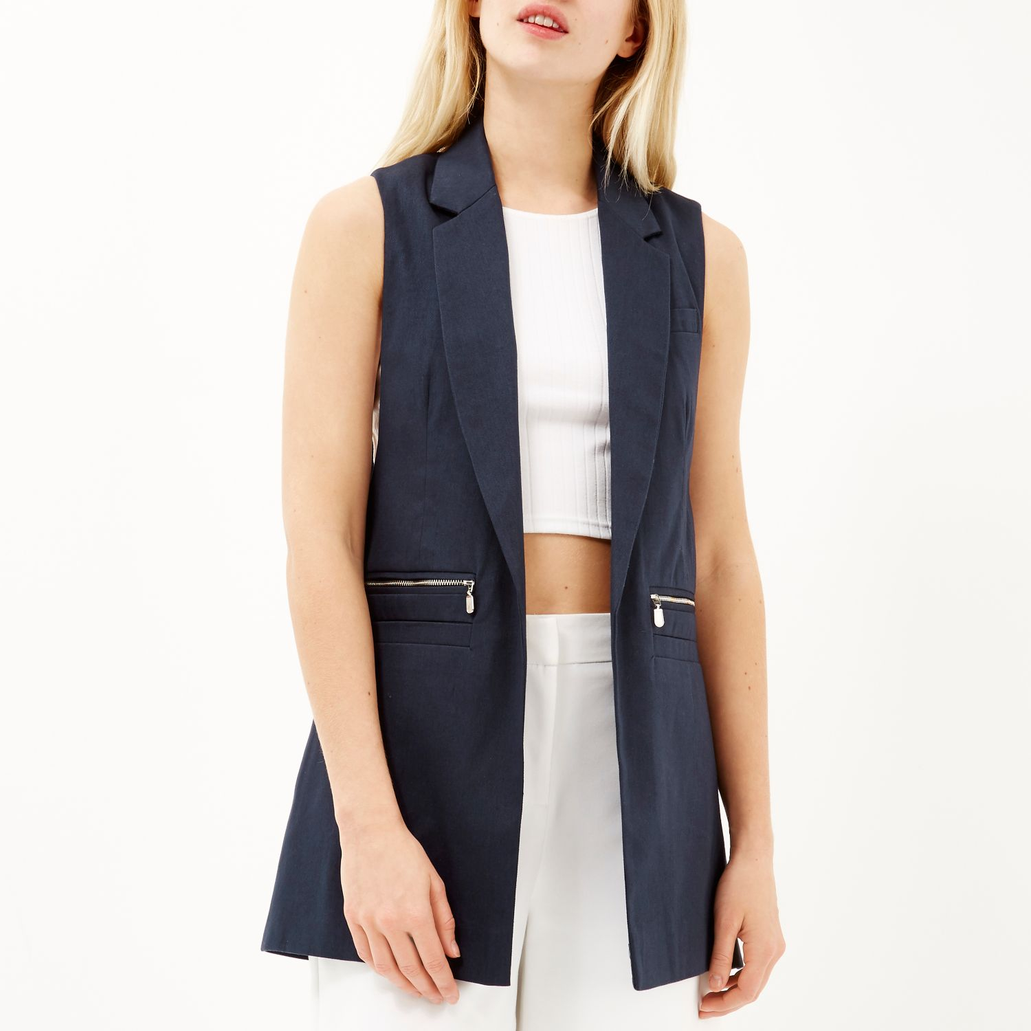 Sleeveless jacket deals women