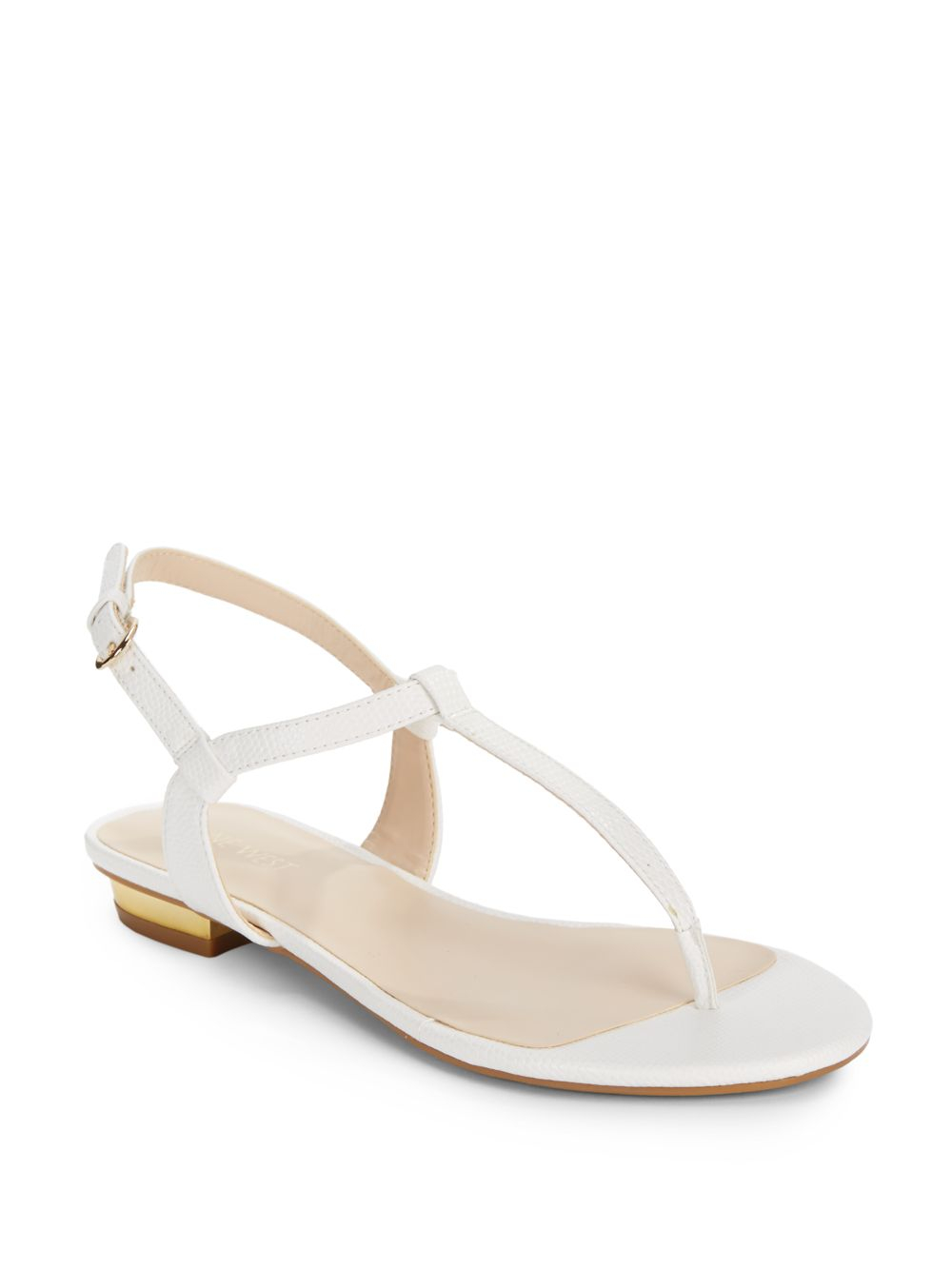 nine west white sandals