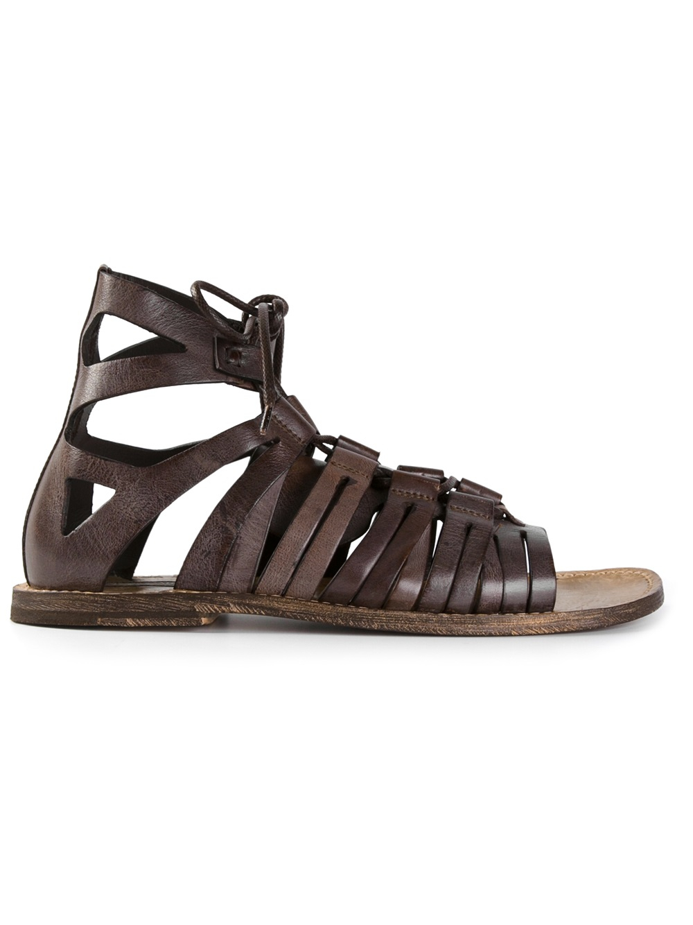 Dolce & Gabbana Gladiator Sandals in Brown for Men - Lyst